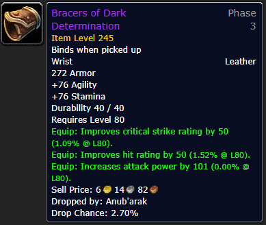 Bracers of Dark Determination